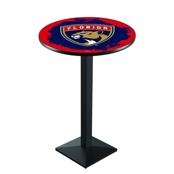 42" Blk Wrinkle Florida Panthers Pub Table